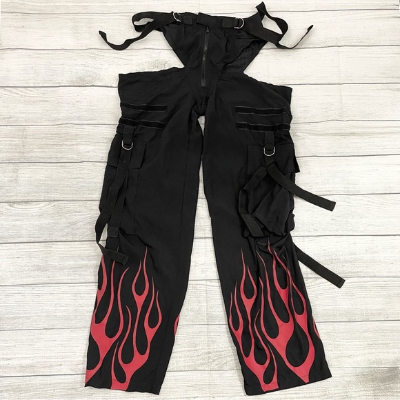 Namilia Pants - NAMILIA flame cut out pants